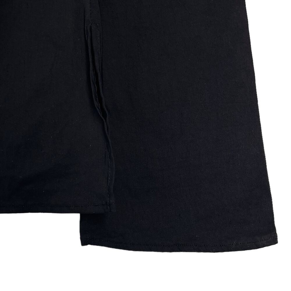 Beaufille Black Off Shoulder Chic Feminine Linen Blend V Neck Bia Top - 2 $325 - Picture 8 of 10